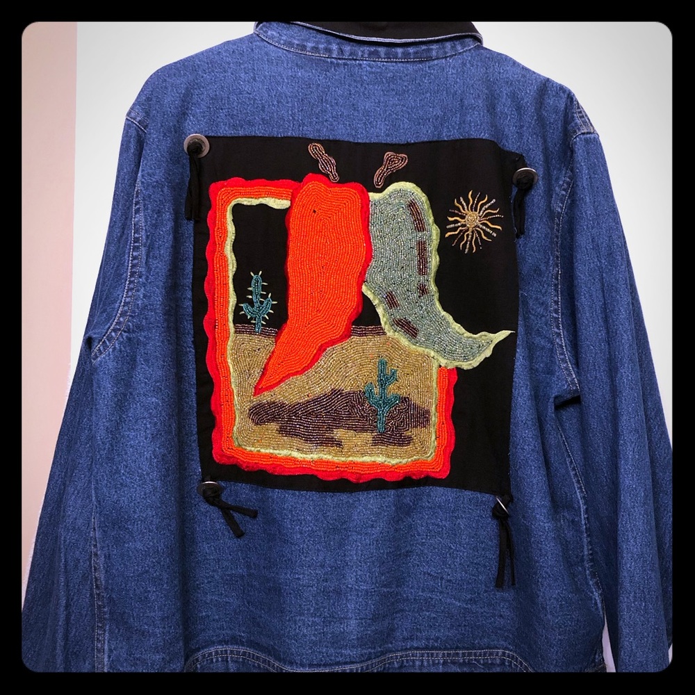 Embellished Beaded Jean Jacket Vintage Ultimate PA